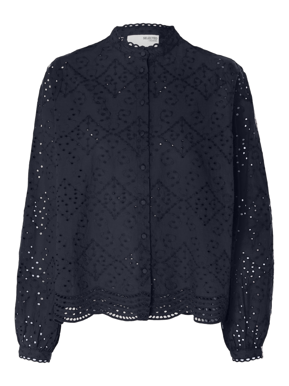 Tatiana L/S Embr Shirt - Dark Sapphire