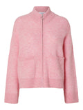Sia Ras Ls Knit Zipper Kofta - Peony Melange