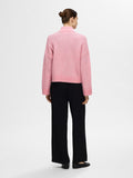 Sia Ras Ls Knit Zipper Kofta - Peony Melange