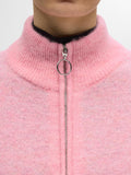 Sia Ras Ls Knit Zipper Kofta - Peony Melange