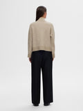 Sia Ras Ls Knit Zipper Cardigan - Dove Melange