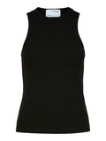 Anna O-Neck Tank Top - Black
