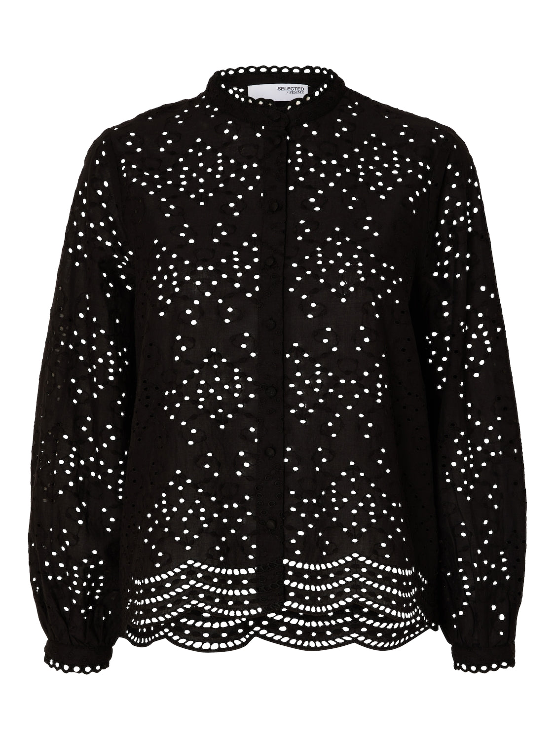 Tatiana L/S Embr Shirt - Black