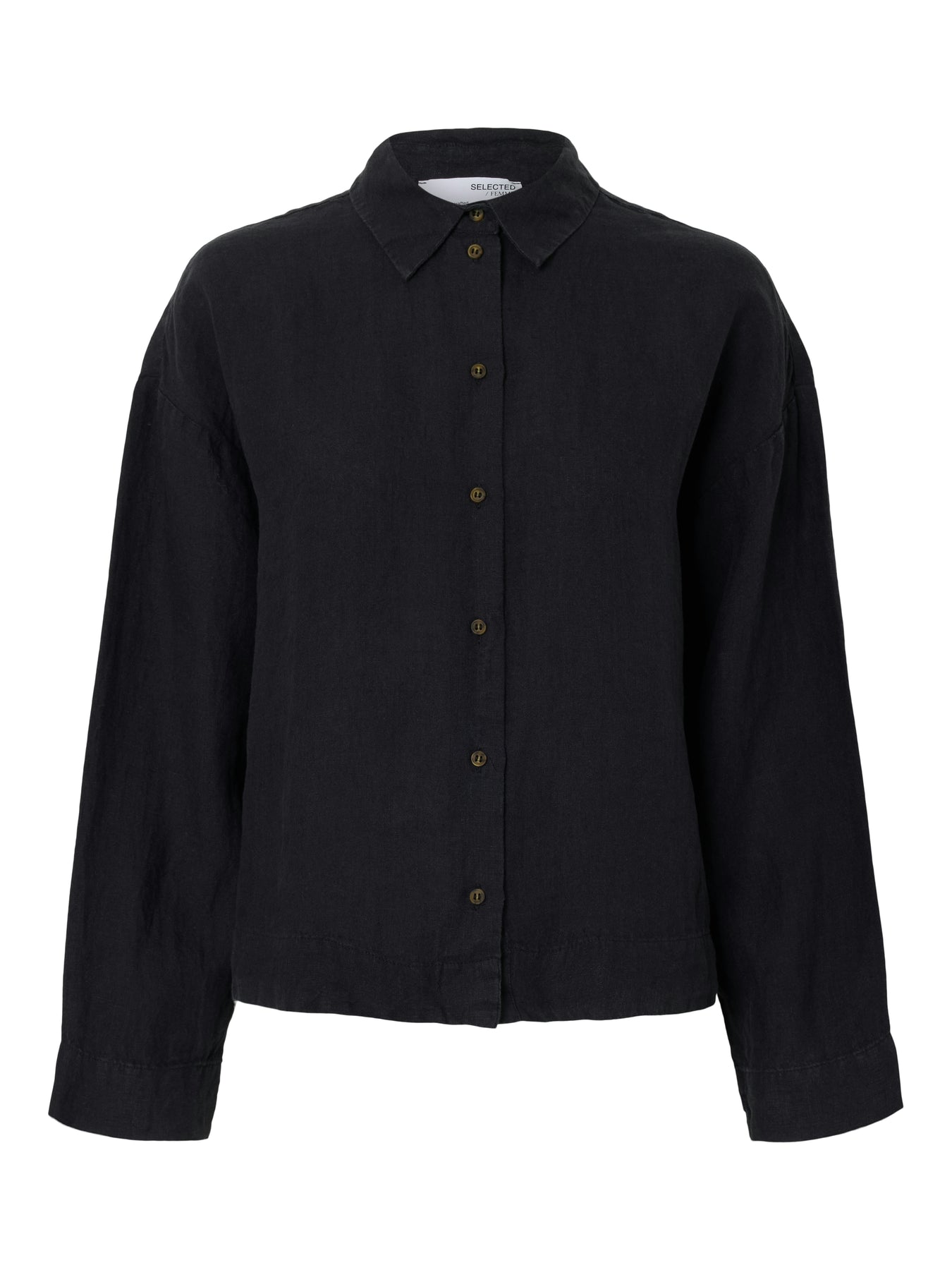 Linnie Ls Linen Shirt Noos - Black