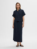 Selected Femme Viva Cropped Skjorta - Dark Sapphire