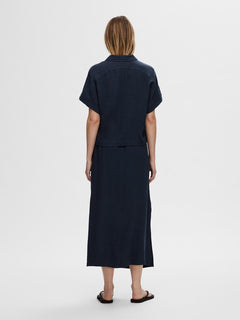 Viva Ss Cropped Sun Shirt Noos - Dark Sapphire