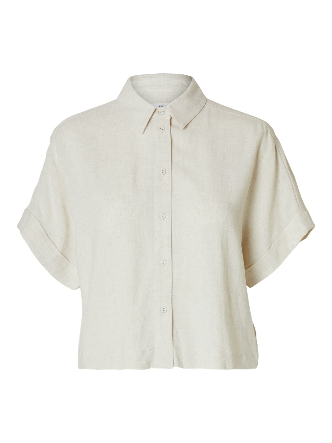 Viva SS Cropped Sun Shirt Noos - Sandshell