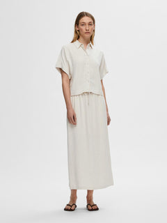 Viva SS Cropped Sun Shirt Noos - Sandshell