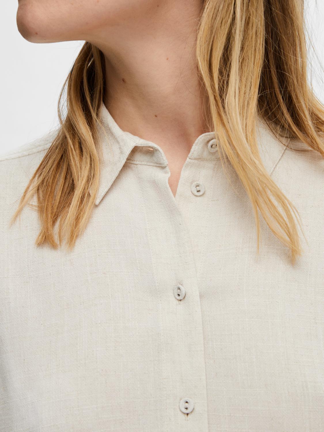 Viva SS Cropped Sun Shirt Noos - Sandshell