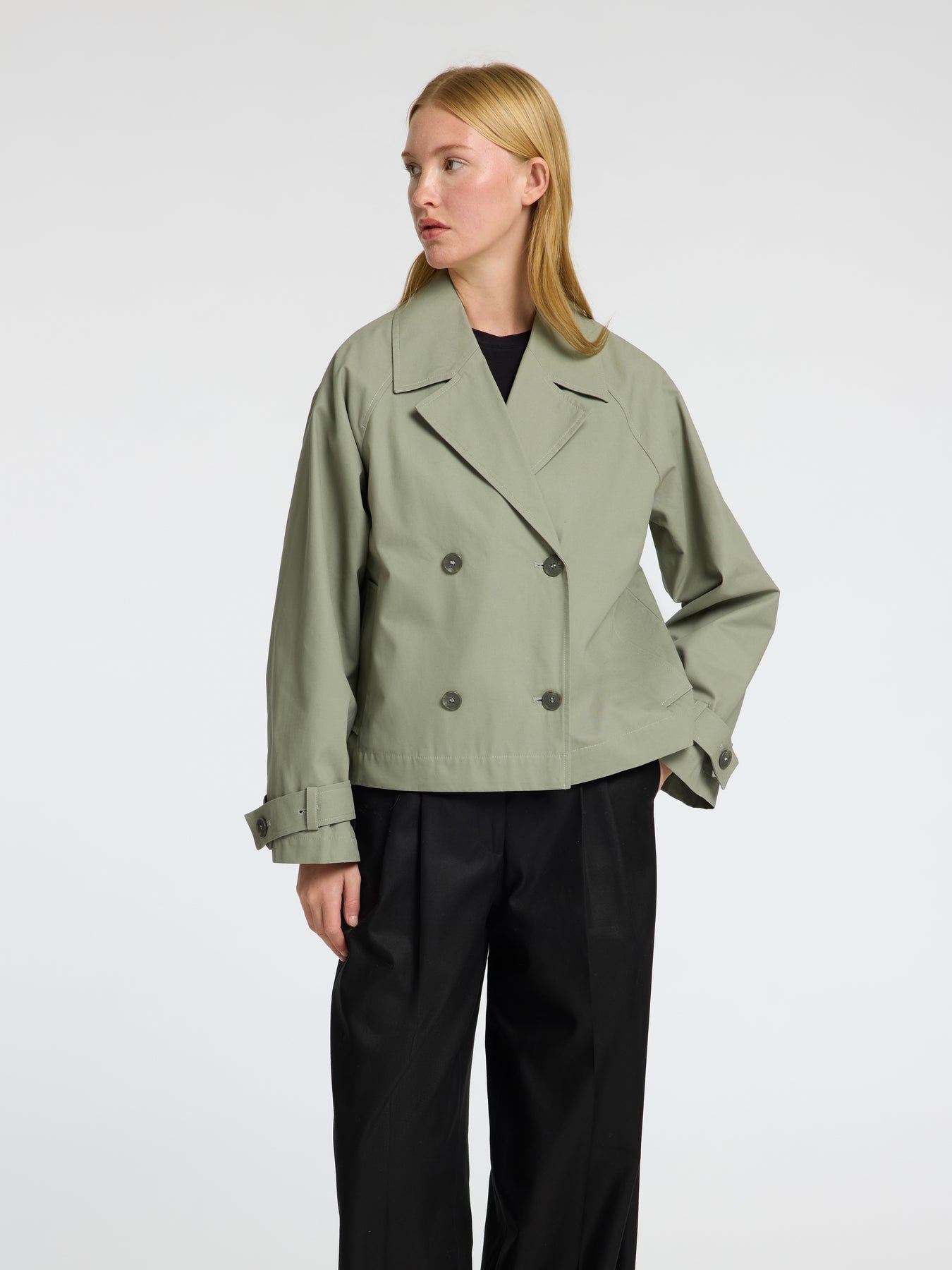 Cilo Short Trenchcoat - Vetiver