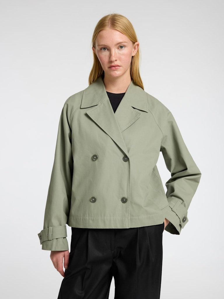 Cilo Short Trenchcoat - Vetiver