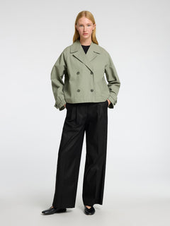 Cilo Short Trenchcoat - Vetiver