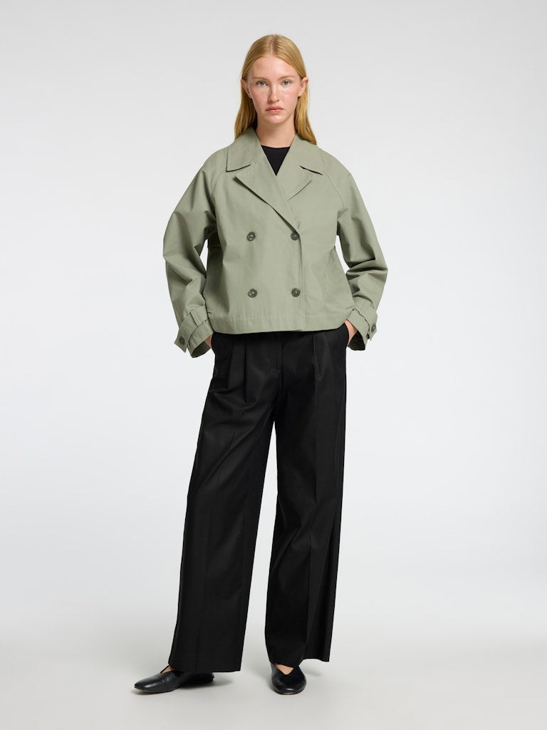 Cilo Short Trenchcoat - Vetiver