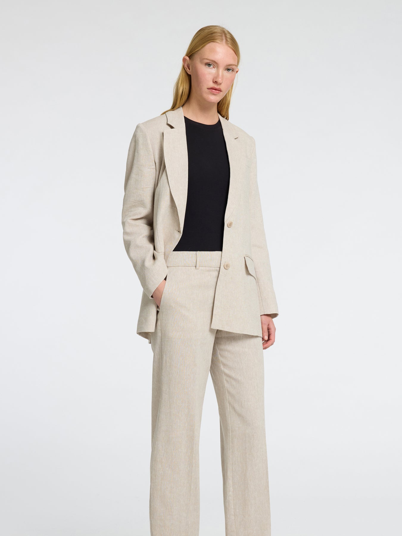 Tania-Rita Ls Relaxed Blazer - Nomad Melange