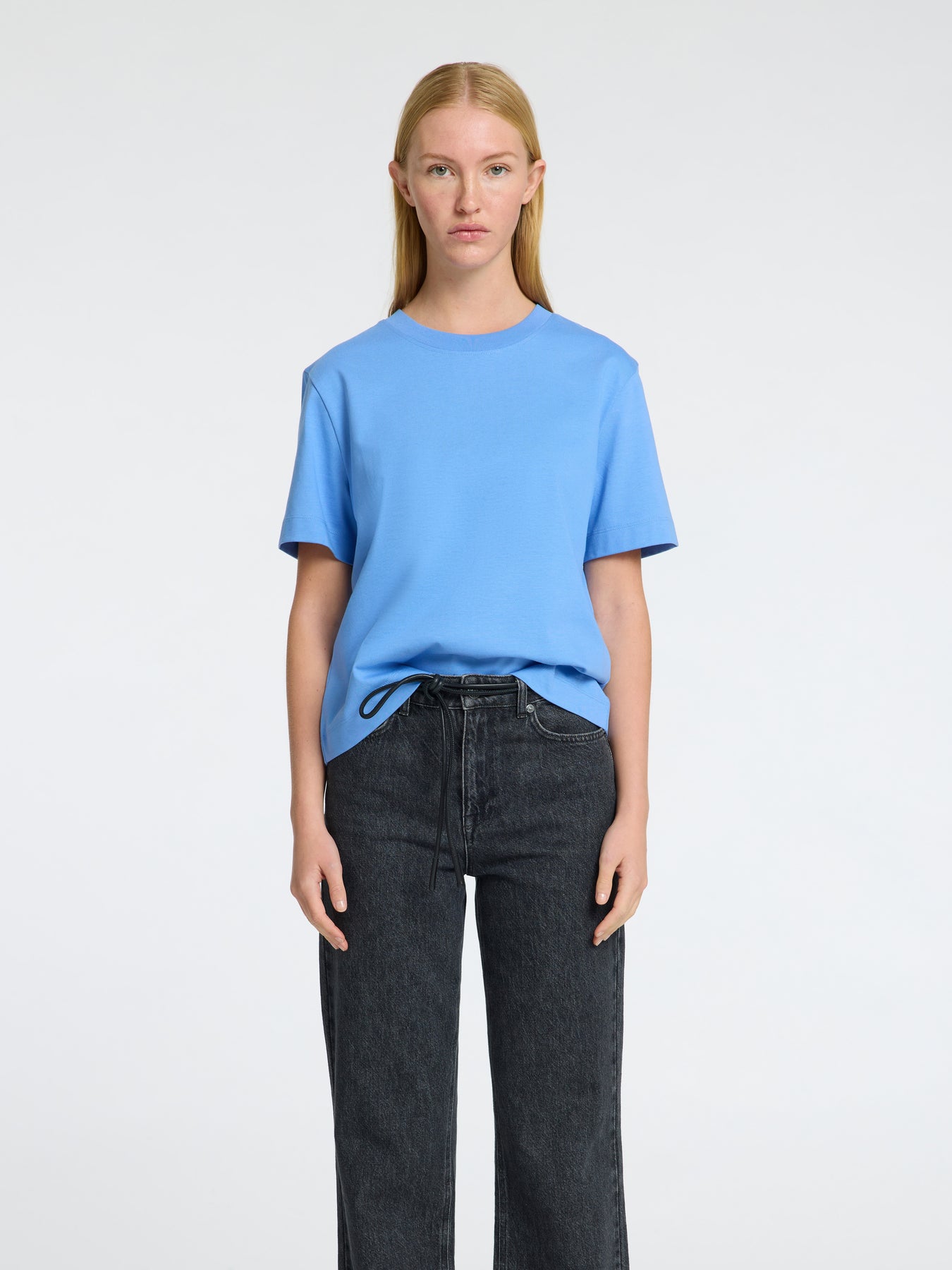Essential Ss Boxy Tee - Cornflower Blue
