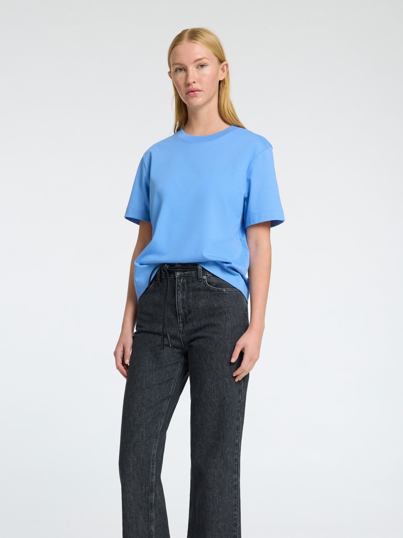Essential Ss Boxy Tee - Cornflower Blue