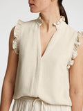 Viva SL Ruffle Top - Sandshell