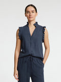 Viva Sl Ruffle Top - Dark Sapphire