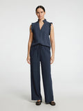 Viva Sl Ruffle Top - Dark Sapphire