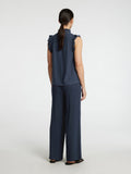Viva Sl Ruffle Top - Dark Sapphire