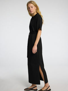 Essential Ss Pocket Ankle Dress Noos - Black