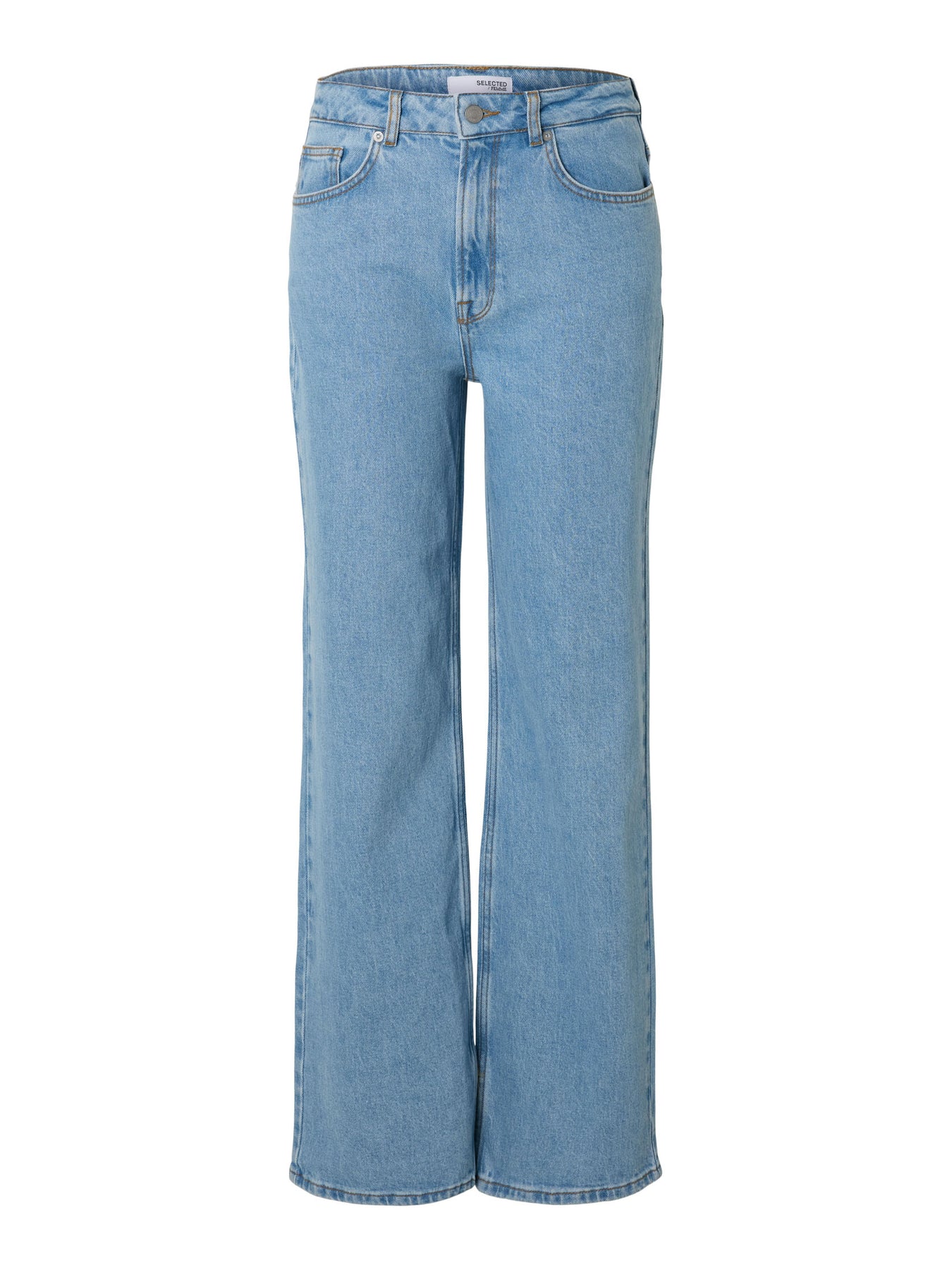Alice HW Wide Long Jeans - Ljusblå Denim