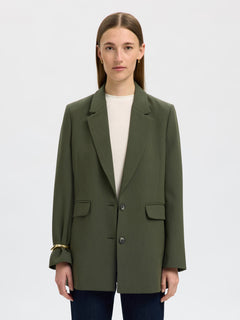 Rita Ls Relaxed Blazer - Deep Depths Melange
