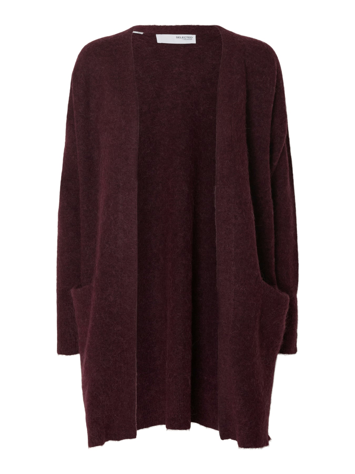 Selected Femme Lulu Lång Kofta - Fig Melange