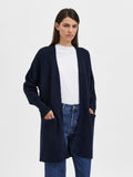 Lulu New Ls Lång Kofta - Dark Sapphire