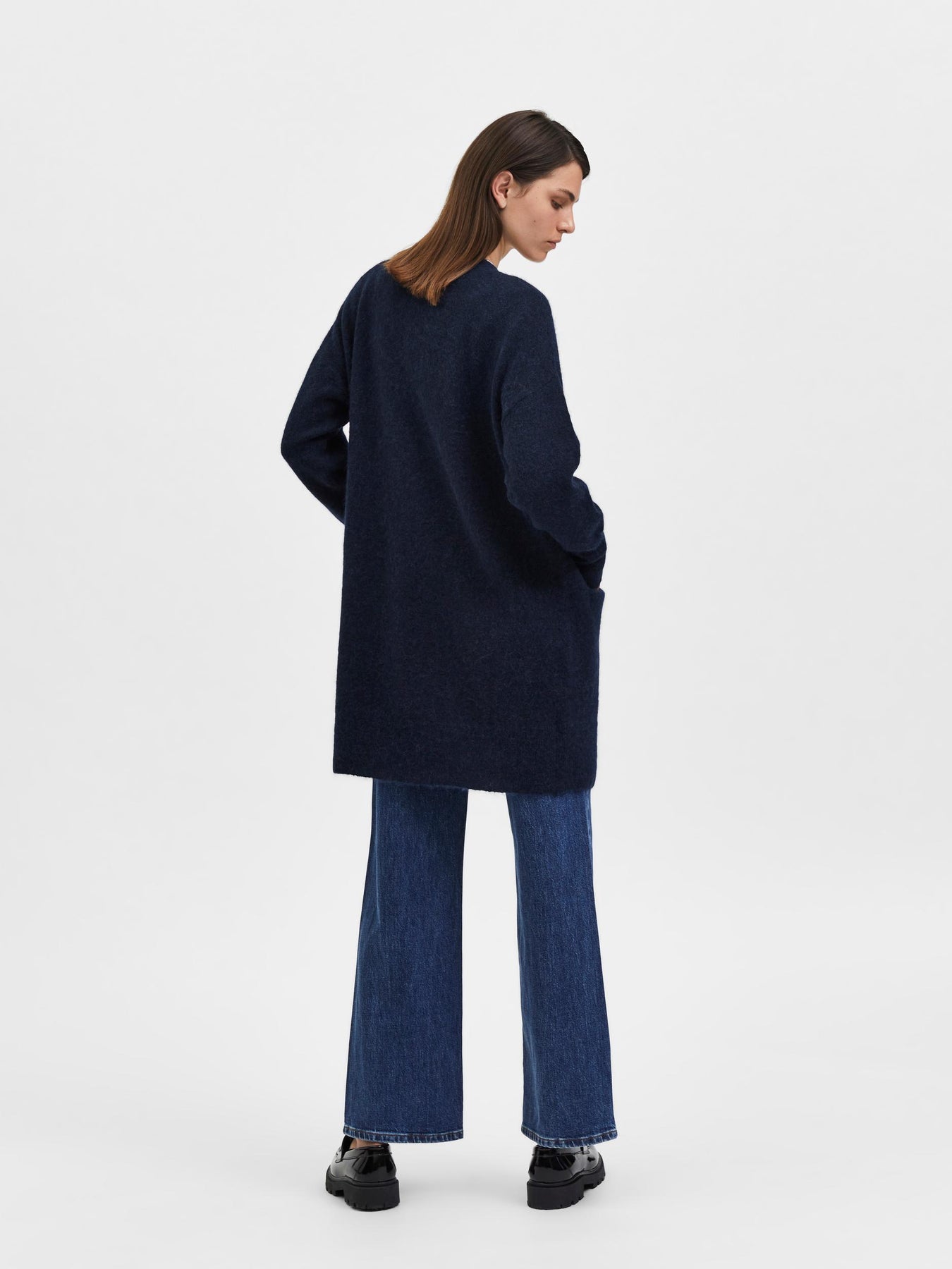 Lulu New Ls Lång Kofta - Dark Sapphire