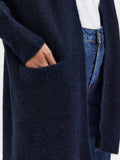 Lulu New Ls Lång Kofta - Dark Sapphire