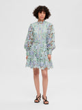 Silja LS Embroidery Short Dress Multi - Blue Heron Multi Color