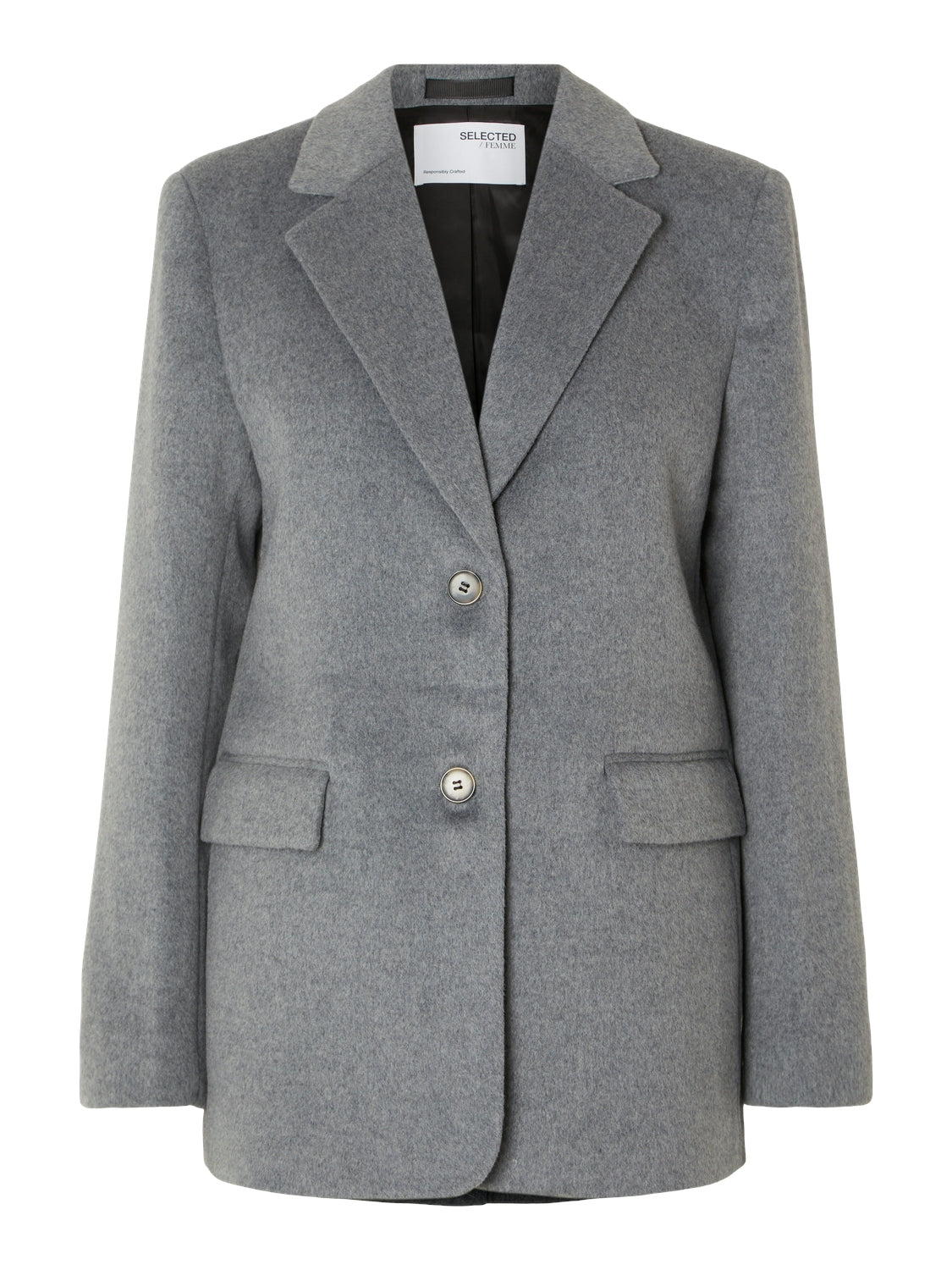 Sasja Wool Blazer - Light Grey Melange