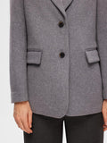 Sasja Wool Blazer - Light Grey Melange