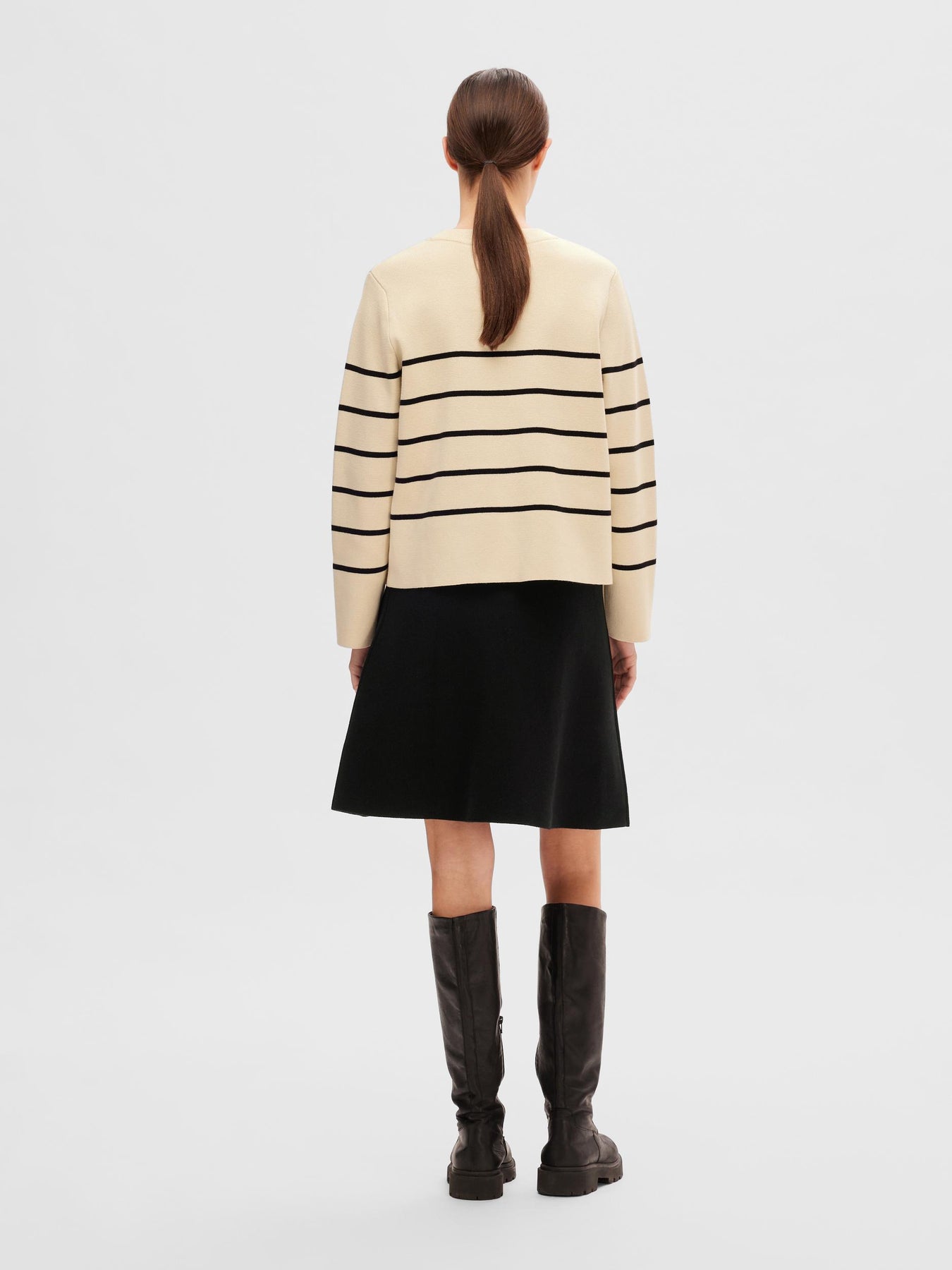Liva HW Knit Kjol - Svart