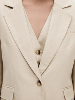Sine Ls Fitted Blazer - Humus