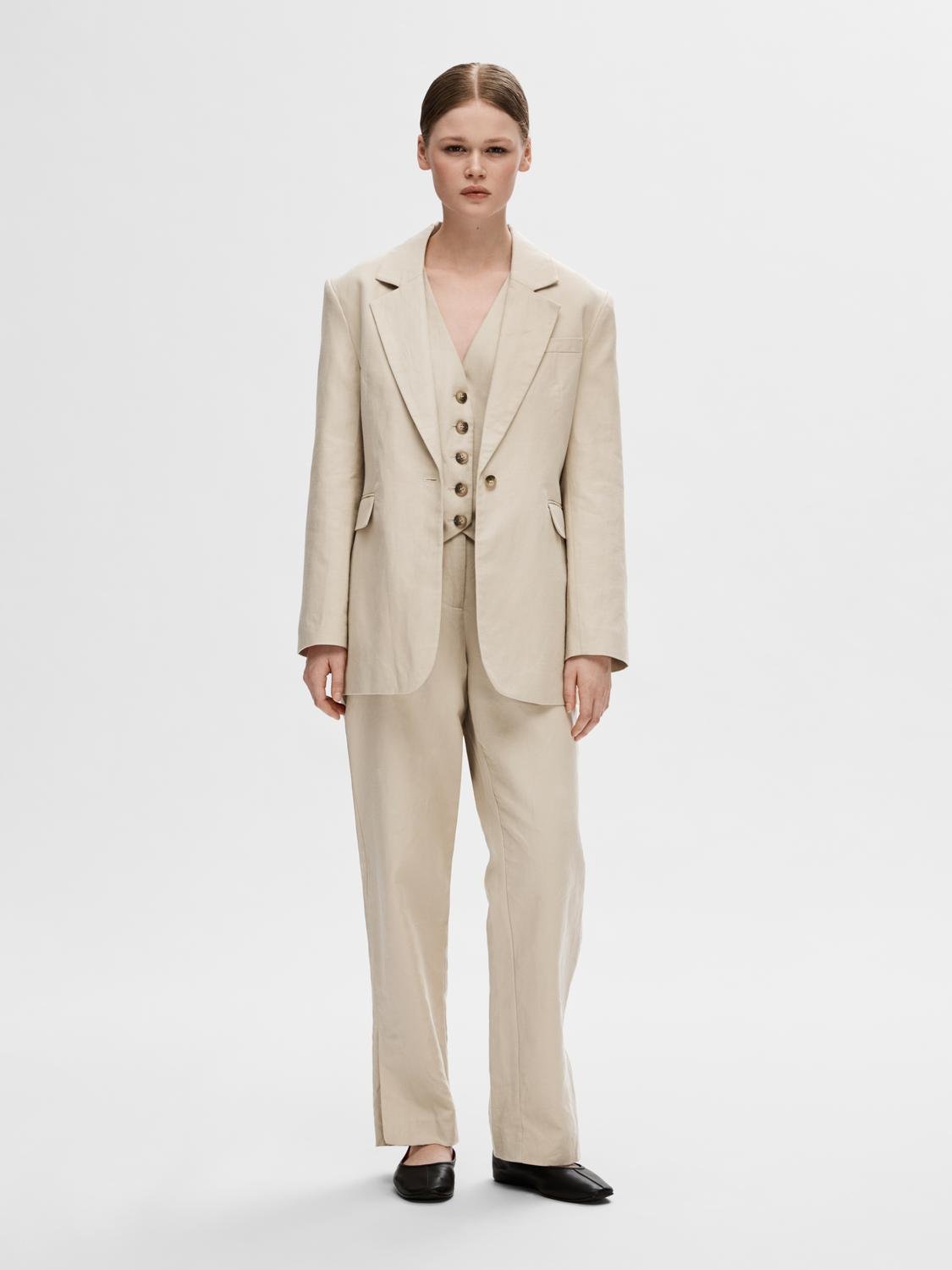 Sine Ls Fitted Blazer - Humus
