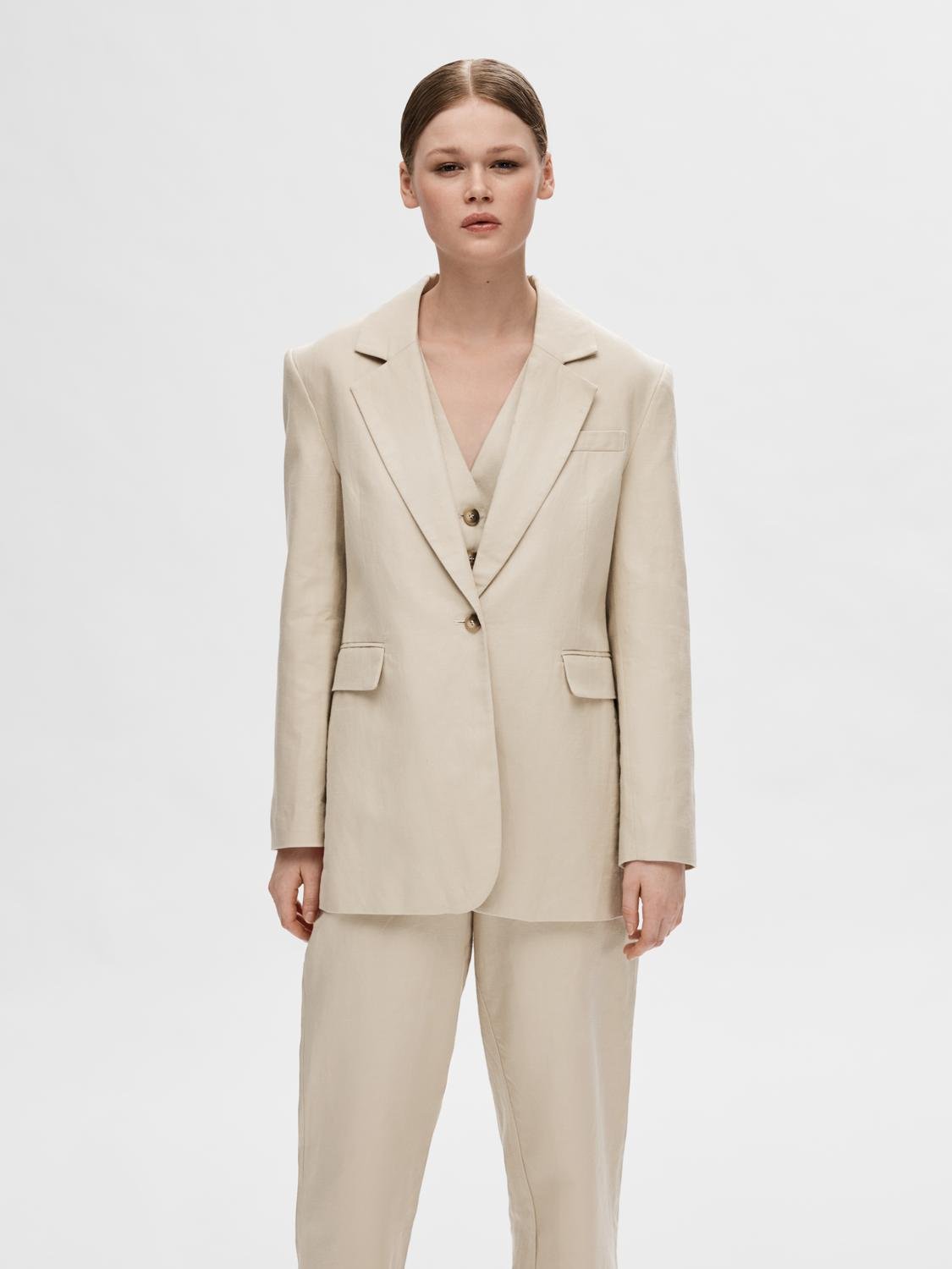 Sine Ls Fitted Blazer - Humus