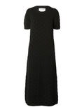 Vinna SS Long Knit Dress - Svart
