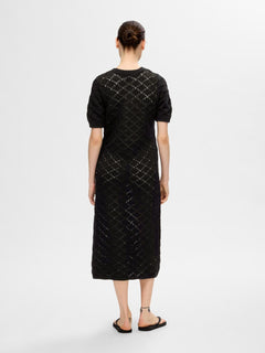 Vinna Ss Long Knit Dress - Black