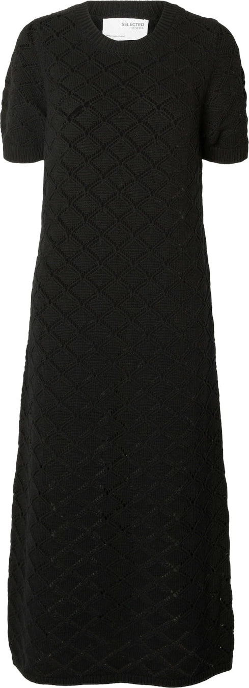 Vinna Ss Long Knit Dress - Black