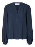 Viva Ls V-Neck Top - Dark Sapphire