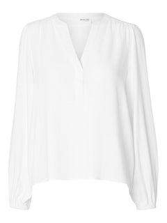 Viva Ls V-Neck Top - Snow White