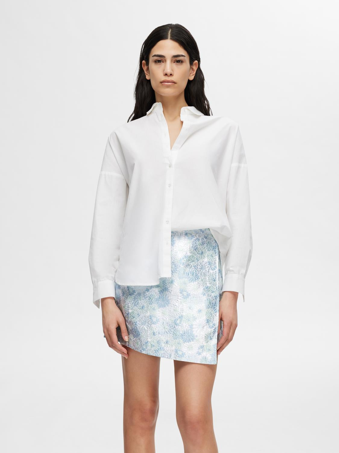 Divia-Blake Short Wrap Skirt - Sky Blue