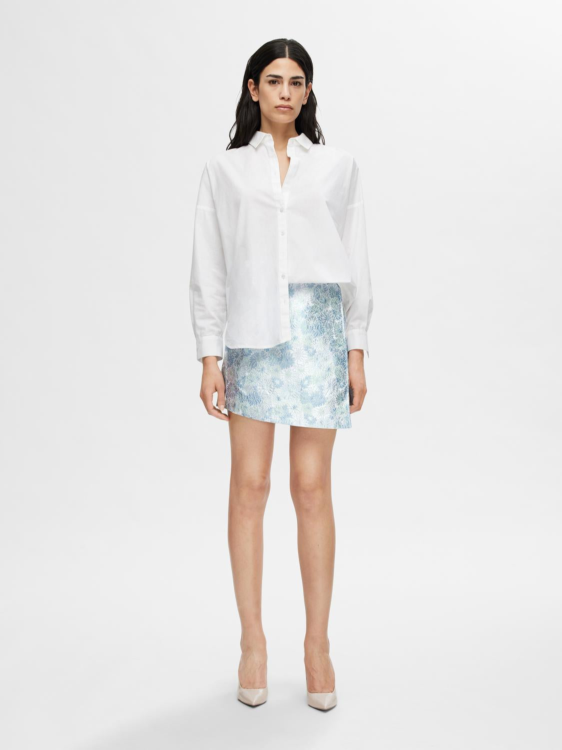 Divia-Blake Short Wrap Skirt - Sky Blue