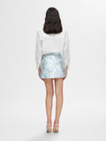Divia-Blake Short Wrap Skirt - Sky Blue