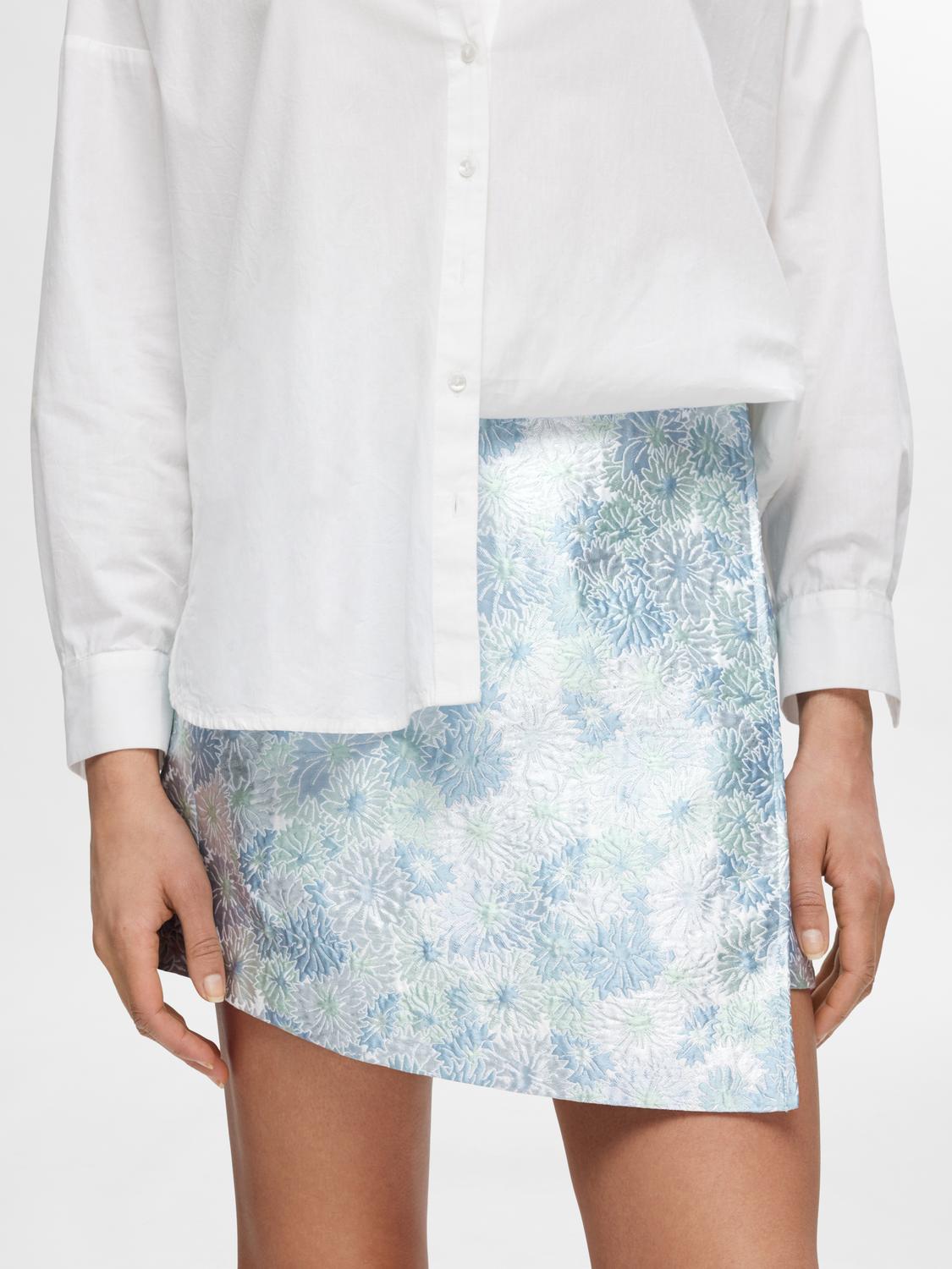 Divia-Blake Short Wrap Skirt - Sky Blue