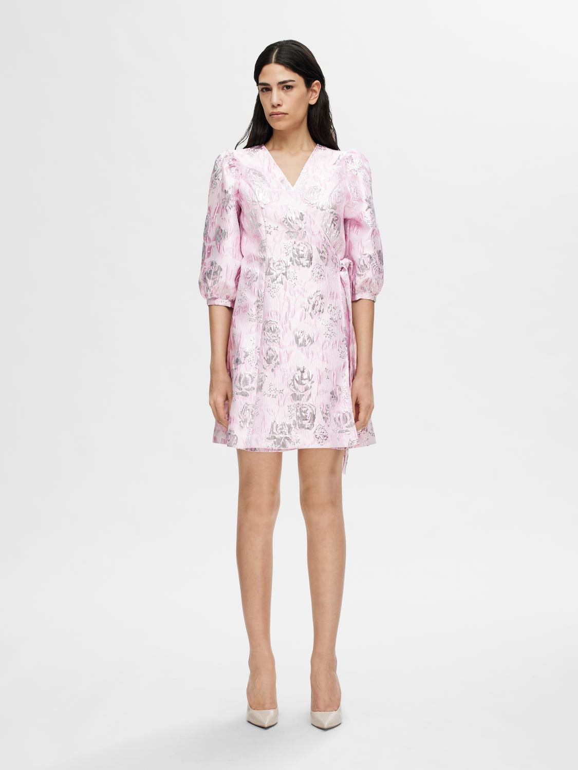Demmi-Siv Ss Wrap Dress - Cradle Pink