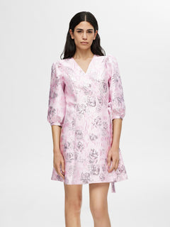 Demmi-Siv Ss Wrap Dress - Cradle Pink