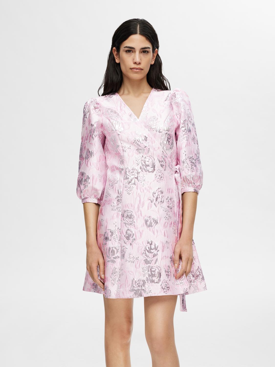 Demmi-Siv Ss Wrap Dress - Cradle Pink